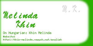 melinda khin business card